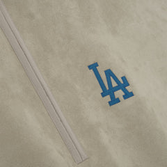 Los Angeles Dodgers Fear of God x MLB Unisex Modern Suede Half-Zip Jacket - Gray Jackets