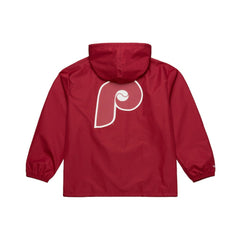 Philadelphia Phillies Mitchell & Ness Full-Snap Hooded Coaches Jacket - Red Jackets