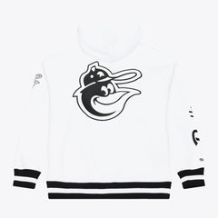 Baltimore Orioles Mitchell & Ness Cooperstown Collection Fleece Hoodie - White Hoodies