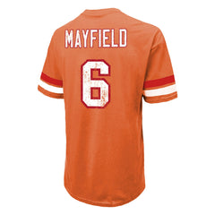Baker Mayfield Tampa Bay Buccaneers Majestic Threads Oversized T-Shirt - Orange T-shirts