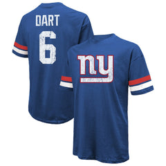 Jaxson Dart New York Giants Majestic Threads Oversized T-Shirt - Royal T-shirts