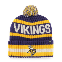 Minnesota Vikings '47 Bering Cuffed Knit Hat with Pom - Purple Hats