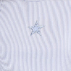 Dallas Cowboys Starter Women's Travel Pastels Cropped Tank - Light Blue Tanks