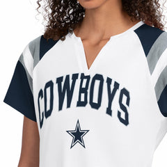 Dallas Cowboys Starter Women's Game On Notch Neck T-Shirt - White T-shirts