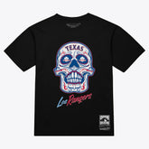 Texas Rangers Mitchell & Ness Women's Sugar Skull Boxy T-Shirt - Black T-shirts
