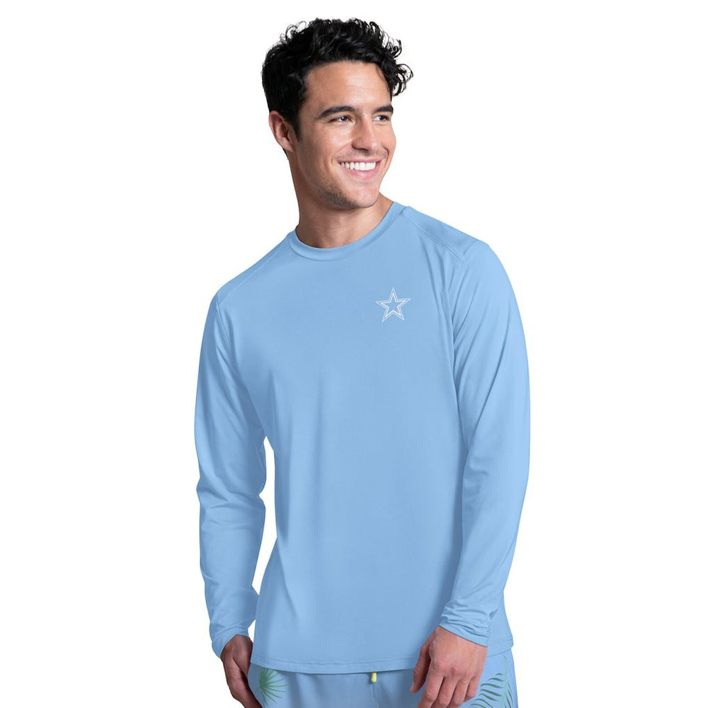 Dallas Cowboys Margaritaville Life's A Beach Long Sleeve Rashguard - Light Blue