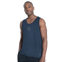 Dallas Cowboys MSX by Michael Strahan Energy Scoop Neck Tank Top - Navy Tops