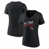 Arizona Cardinals Women's Hustle V-Neck T-Shirt - Black T-shirts