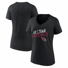 Arizona Cardinals Women's Hustle V-Neck T-Shirt - Black T-shirts