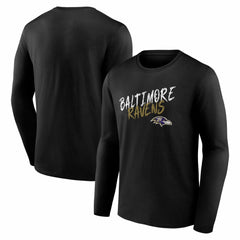 Baltimore Ravens Hustle Long Sleeve T-Shirt - Black T-shirts