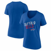 Buffalo Bills Women's Hustle V-Neck T-Shirt - Royal T-shirts