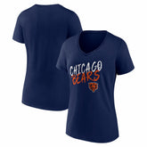 Chicago Bears Women's Hustle V-Neck T-Shirt - Navy T-shirts
