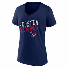 Houston Texans Women's Hustle V-Neck T-Shirt - Navy T-shirts