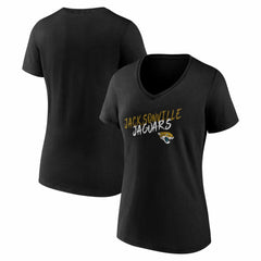 Jacksonville Jaguars Women's Hustle V-Neck T-Shirt - Black T-shirts