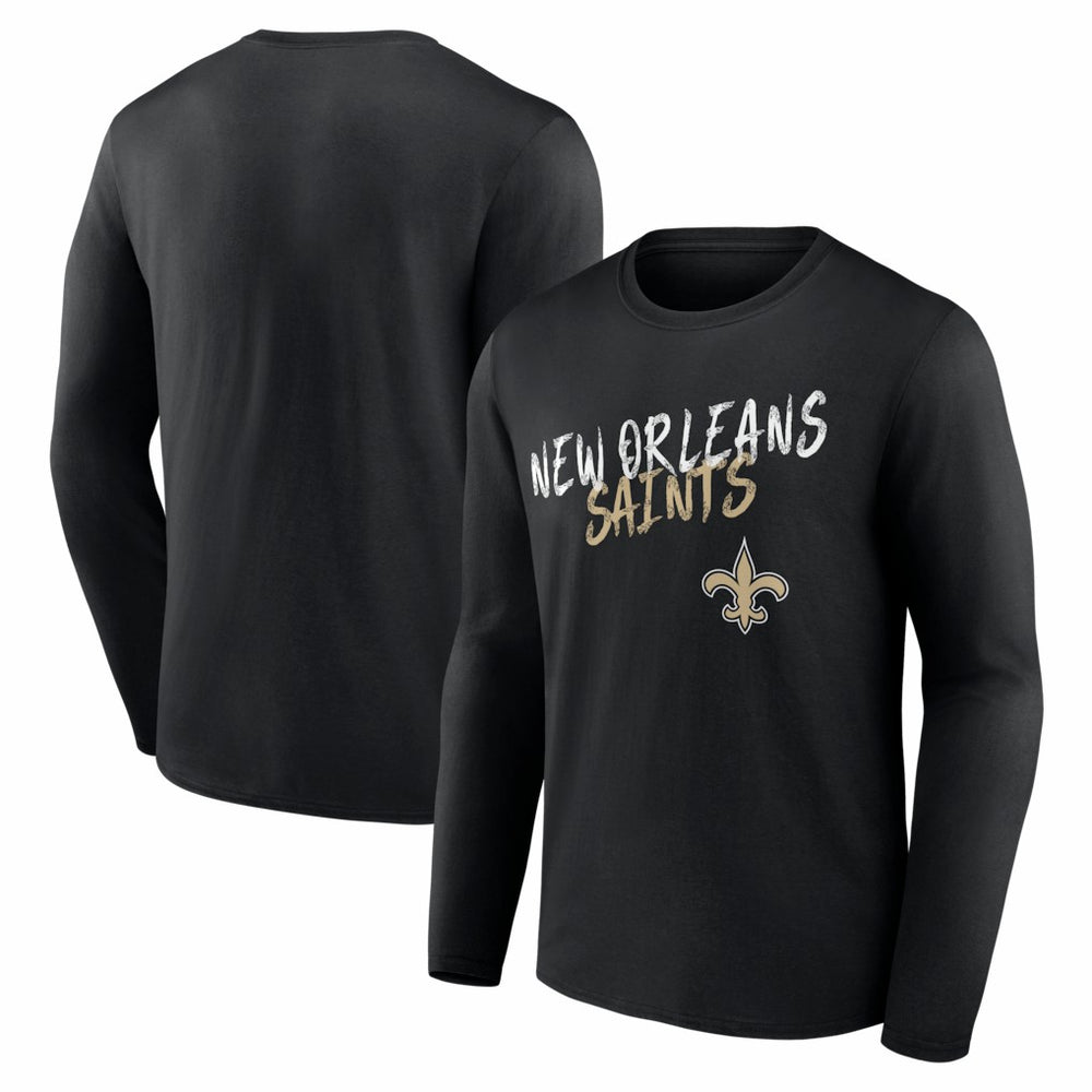 New Orleans Saints Hustle Long Sleeve T-Shirt - Black T-shirts