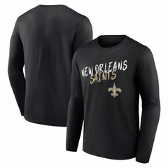 New Orleans Saints Hustle Long Sleeve T-Shirt - Black T-shirts