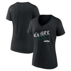 New York Jets Women's Hustle V-Neck T-Shirt - Black T-shirts