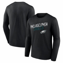 Philadelphia Eagles Hustle Long Sleeve T-Shirt - Black T-shirts