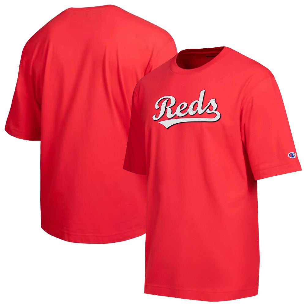 Cincinnati Reds Champion All Star Chenille Wordmark T-Shirt - Red T-shirts