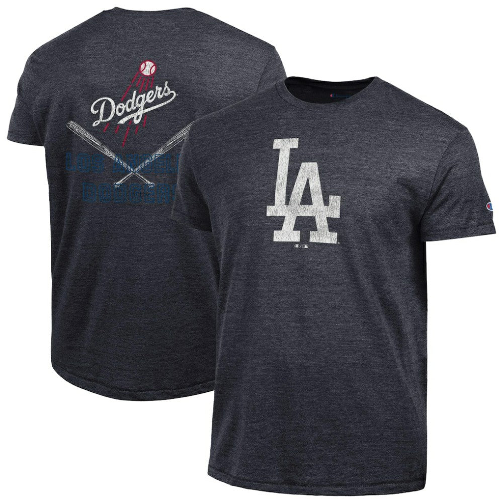 Los Angeles Dodgers Champion Tri-Blend T-Shirt - Heather Black T-shirts
