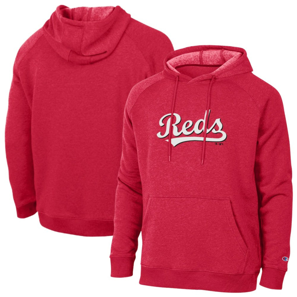 Cincinnati Reds Champion Triumph Tri-Blend Raglan Hoodie - Red Hoodies