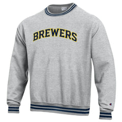Milwaukee Brewers Champion Reverse Weave Sweatshirt - Heather Gray Sweatshirts