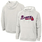 Atlanta Braves Champion Triumph Tri-Blend Raglan Hoodie - Heathered Core Ultra Light Grey Hoodies