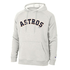 Houston Astros Champion Triumph Tri-Blend Raglan Hoodie - Heathered Core Ultra Light Grey Hoodies