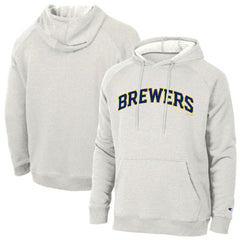 Milwaukee Brewers Champion Triumph Tri-Blend Raglan Hoodie - Heathered Core Ultra Light Grey Hoodies