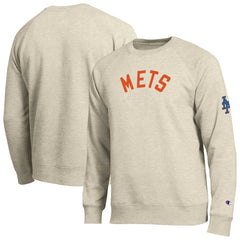 New York Mets Champion All-Star Soft Felt Sweatshirt - Oatmeal Sweatshirts