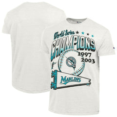 Miami Marlins Champion Winning Tradition Cooperstown Tri-Blend T-Shirt - White T-shirts