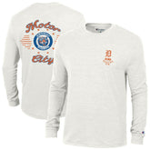 Detroit Tigers Champion Cooperstown Winning Tradition Tri-Blend Long Sleeve T-Shirt - White T-shirts