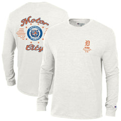 Detroit Tigers Champion Cooperstown Winning Tradition Tri-Blend Long Sleeve T-Shirt - White T-shirts