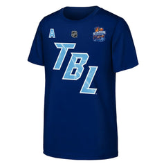 Nikita Kucherov Tampa Bay Lightning Fanatics Youth Alternate Captain 2026 Stadium Series T-Shirt - Blue | US 203670838