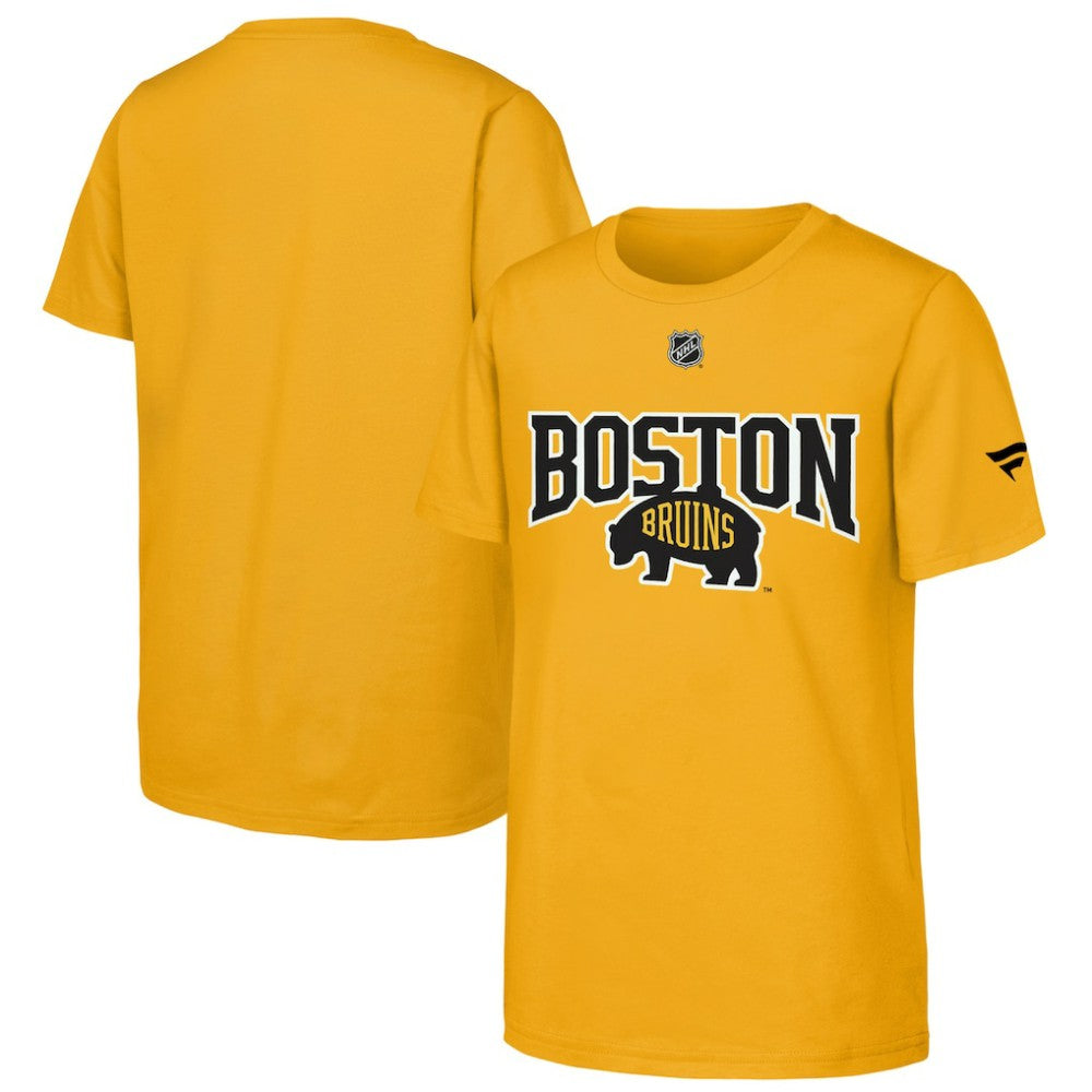 Boston Bruins Fanatics Youth 2026 NHL Stadium Series Authentic Locker Room T-Shirt - Gold | US 203671069