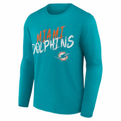Miami Dolphins Hustle Long Sleeve T-Shirt - Aqua T-shirts