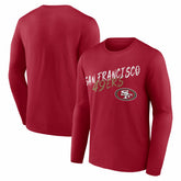 San Francisco 49ers Hustle Long Sleeve T-Shirt - Scarlet T-shirts
