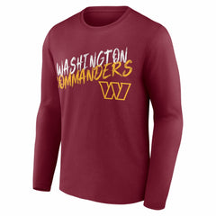 Washington Commanders Hustle Long Sleeve T-Shirt - Burgundy T-shirts