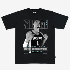 Victor Wembanyama San Antonio Spurs Unisex SLAM Cover T-Shirt Black