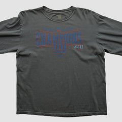New York Giants Reebok 2008 Long Sleeve T-shirt - Charcoal T-shirts