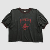 Boston Red Sox Majestic 2000s T-shirt - Charcoal - Vintage T-shirts
