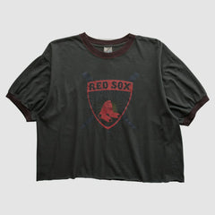 Boston Red Sox Majestic 2000s T-shirt - Charcoal - Vintage T-shirts