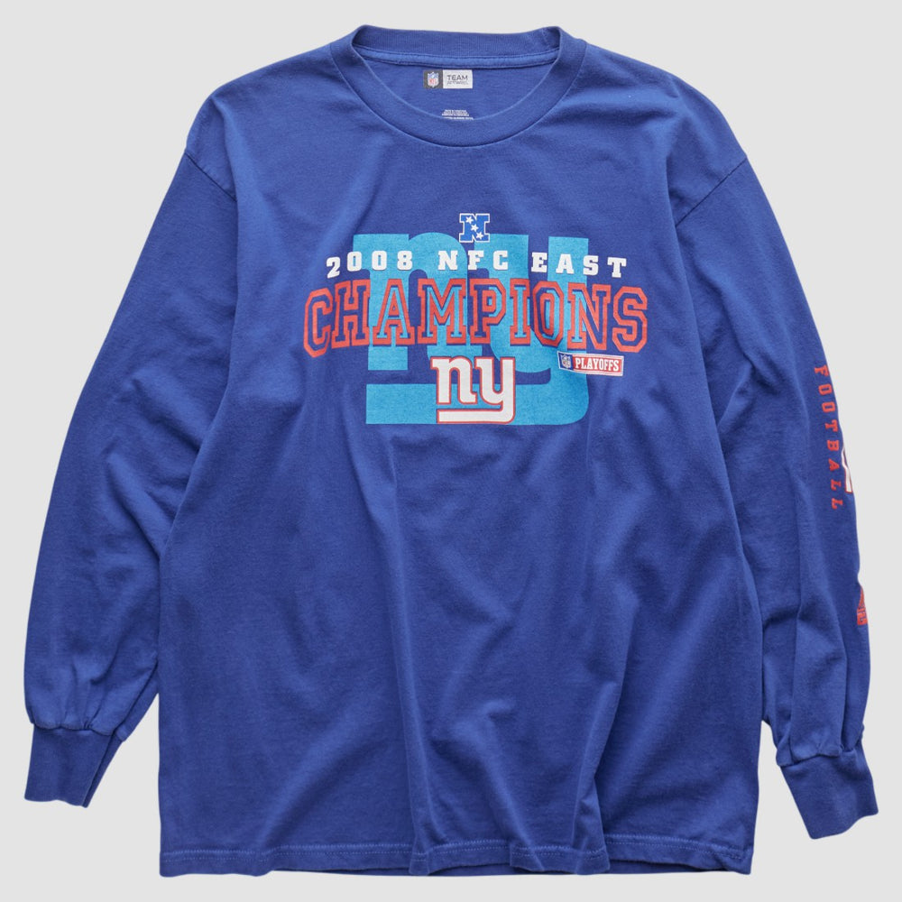 New York Giants NFL 2008 Long Sleeve T-shirt - Blue T-shirts