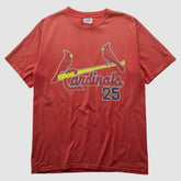 St. Louis Cardinals Lee Apparel 2001 T-shirt - Red - Vintage T-shirts