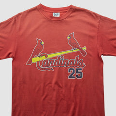 St. Louis Cardinals Lee Apparel 2001 T-shirt - Red - Vintage T-shirts