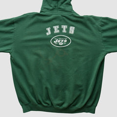 New York Jets NFL 2000s Hooded Full Zip Sweatshirt - Green Sweatshirts