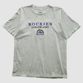 Colorado Rockies Salem Sportswear 90s T-shirt - Heather Gray - Vintage T-shirts