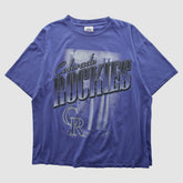 Colorado Rockies League Leader 90s T-shirt - Purple - Vintage T-shirts
