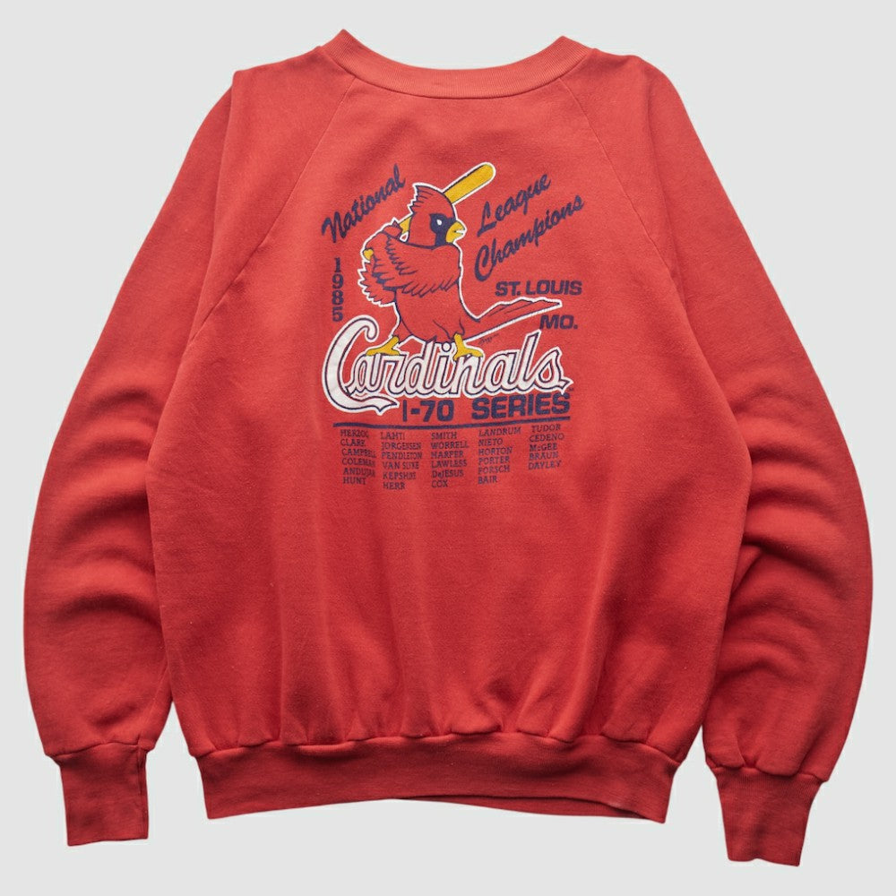 St. Louis Cardinals Healthknit 1985 Pullover Sweatshirt - Red - Vintage Pullover