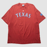 Texas Rangers Majestic 2000s T-shirt - Red - Vintage T-shirts